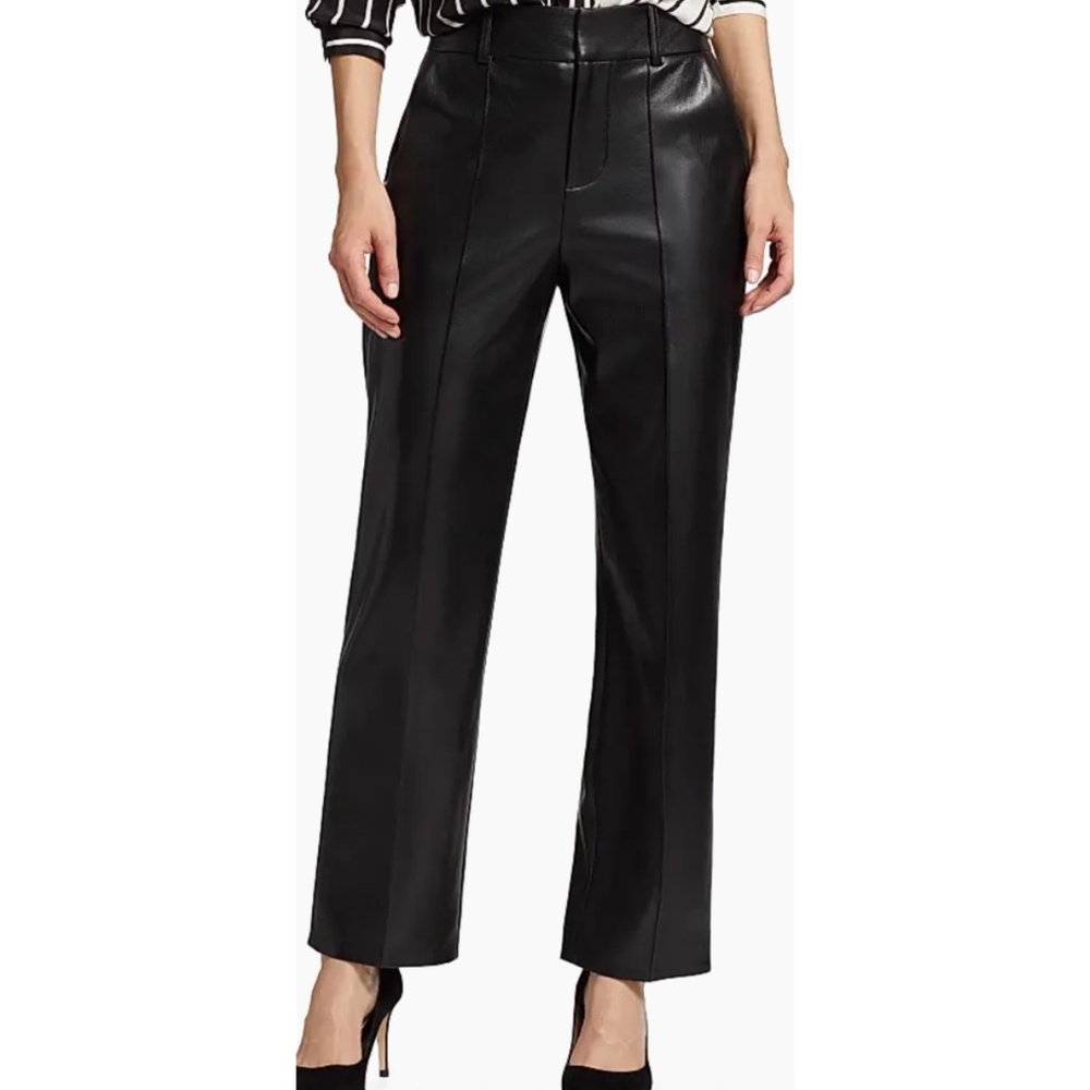 Alice + Olivia - Ming Pleated Faux Leather Pants